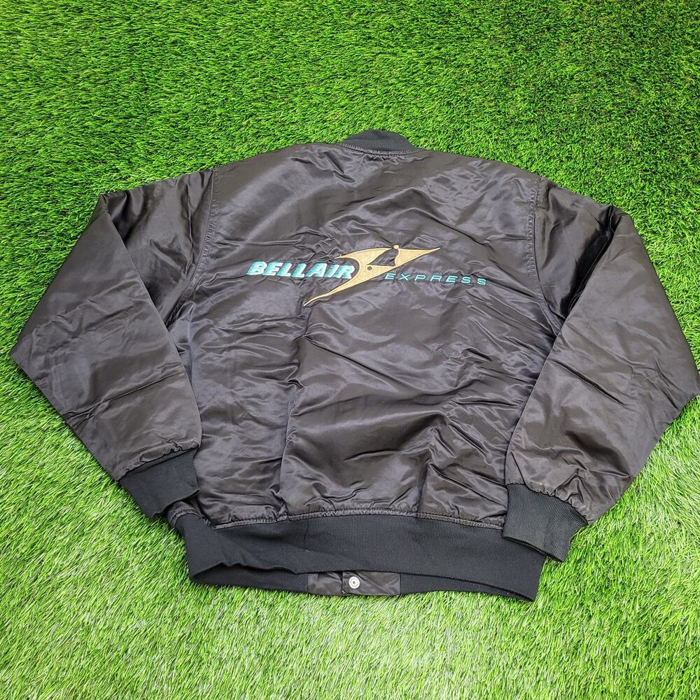 Vintage 80s Bell-Air Express Bomber Jacket XL 24x25 Boxy Baggy USA